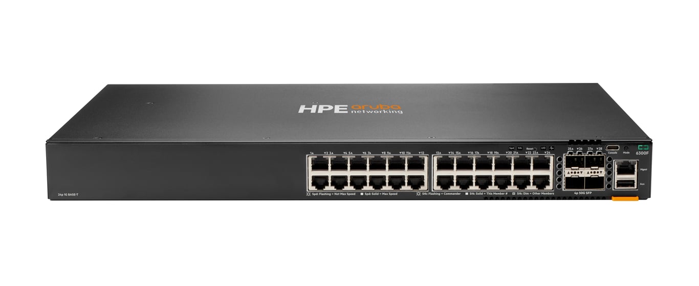 HPE Aruba Commutateur C3 Géré 24 x 101001000 + 4 x 1 Gigabit / 10 Gigabit / 25 Gigabit / 50 Gigabit SFP56 liaison montantestockage de 'avant et du côté vers 'arrière ... - vue 4