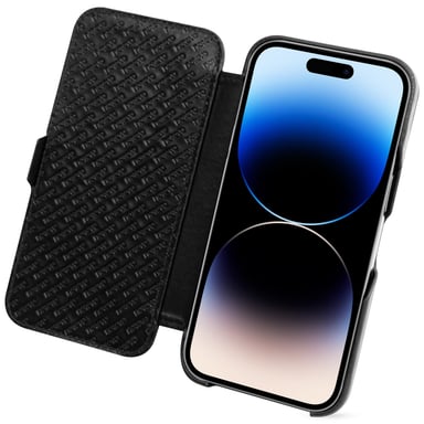 Housse cuir Apple iPhone 15 Pro Max -  - Noir - Cuir grainé