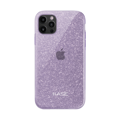 Carcasa delgada con purpurina para Apple iPhone 12/12 Pro, Morado