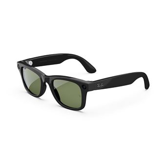 Meta Wayfarer 1 - Occhiali intelligenti Ray-Ban con intelligenza artificiale, nero lucido, misura standard (lenti verde standard)