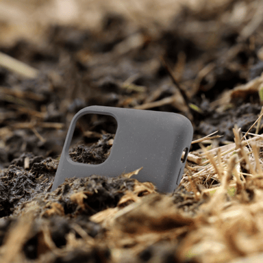 Bandolera orgánica vegana antibacteriana para Apple iPhone 11, gris lava