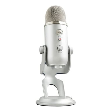 Micrófono USB - Blue Yeti - Para grabación, streaming, juegos, podcasting en PC o Mac - Plata