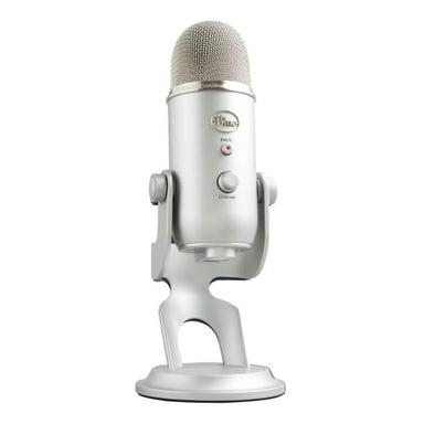 Microfono USB - Blue Yeti - Per registrazione, streaming, gioco, podcasting su PC o Mac - Argento