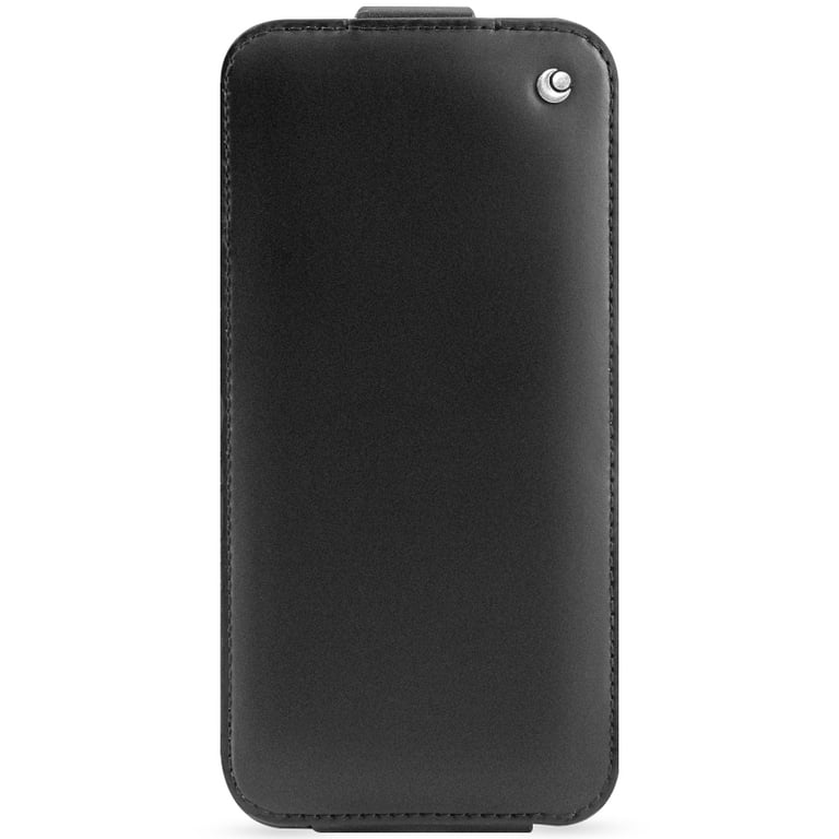 Housse cuir Apple iPhone 15 - Rabat vertical - Noir - Cuirs spéciaux