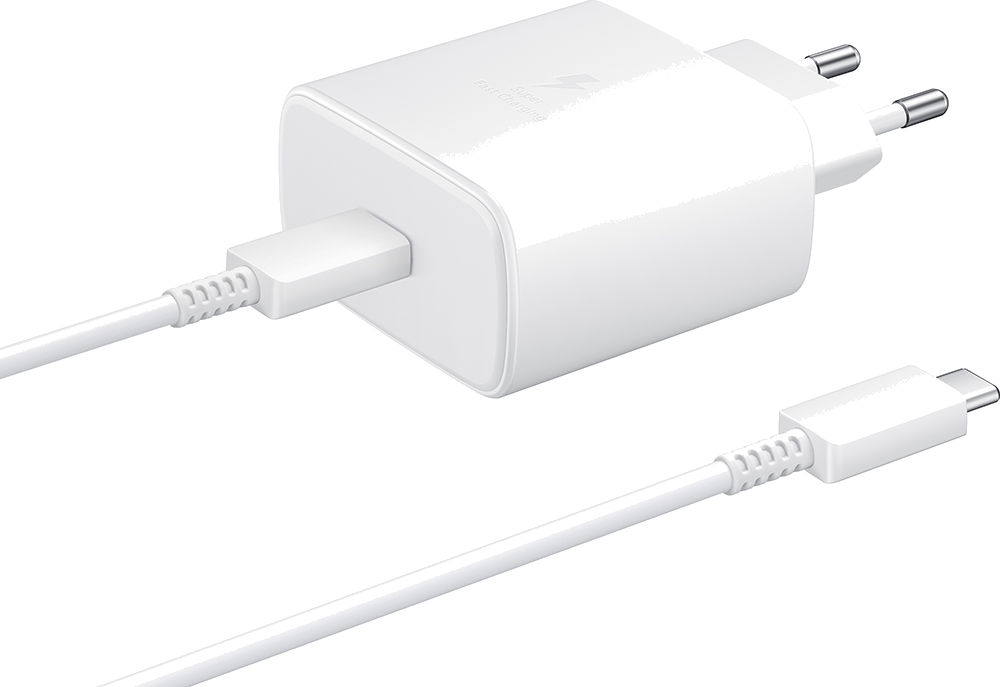 Chargeur maison 45W Power Delivery + C?¢ble USB C/USB C Blanc Samsung