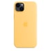 Coque en silicone avec MagSafe pour iPhone 14 Plus Soleil pâle