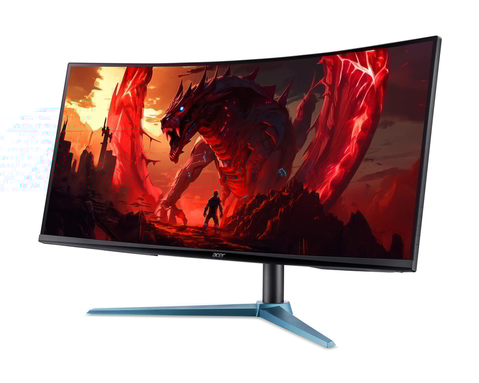 Monitor Acer NITRO ED0 ED340CUJ0BMIIPX 34 WQHD 120Hz VA Curvo Zeroframe AdaptiveSync Altavoces - vue 4