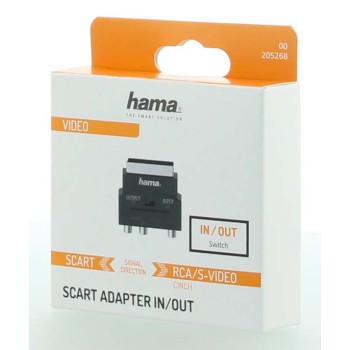 Hama 00205268 câble vidéo et adaptateur S-VHS 3 x RCA + SCART (21-pin) Noir