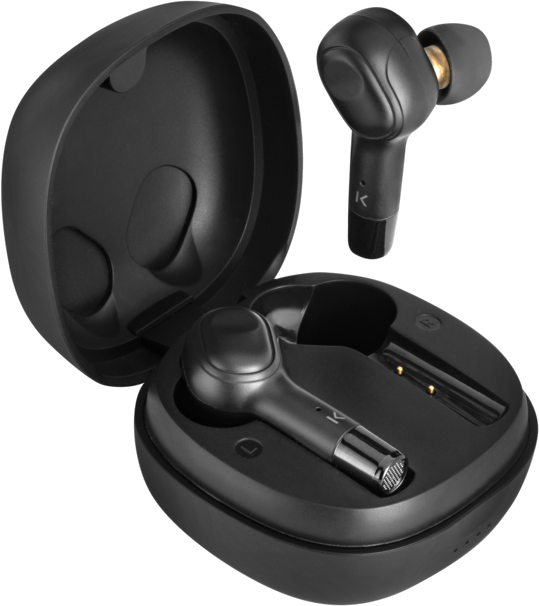 Écouteurs sans fil Sonik Pro intra-auriculaires avec boîtier de chargement,  Noir onyx