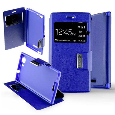 Etui Folio Bleu compatible Wiko Ridge 4G