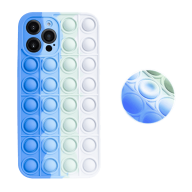 Custodia Popping Bubble per Apple iPhone 12 Pro Max, blu verde
