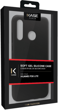 Coque en Gel de Silicone Doux pour Huawei P30 Lite, Noir satin