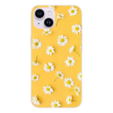 Coque en silicone - Compatible Apple iPhone 15 - design marguerittes