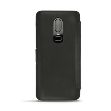 Funda de piel OnePlus 6 - Solapa horizontal - Negro - Piel lisa