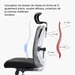 Silla de oficina ergonómica SIHOO M18 con soporte de 4 puntos y malla transpirable - Negro