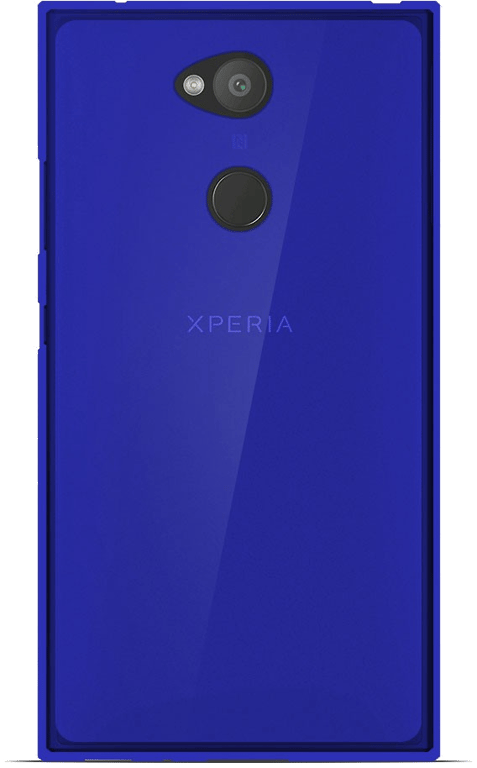 Coque silicone unie compatible Givré Bleu Sony Xperia L2