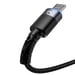 Câble de données Tellur, USB vers Micro USB, LED, Nylon Tressé, 2m, Noir