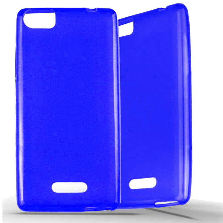Coque silicone unie compatible Givré Bleu Wiko Fever Special Edition