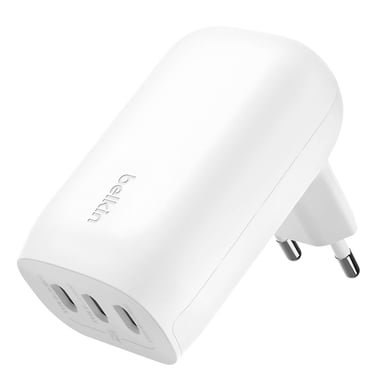 Chargeur Secteur 67W 3 Ports USB-C Power Delivery Design Compact Blanc