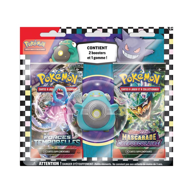 Coffret Blister Pokémon pour la Rentrée des Classes avec Boosters et Gomme Neuf