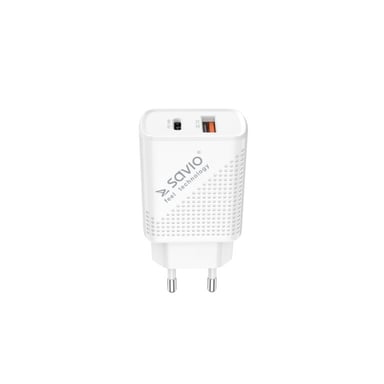 Savio LA-05 cargador de dispositivo móvil Smartphone Blanco Corriente alterna Carga rápida Interior