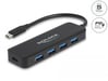 DeLOCK Hub USB Type-C de 4 puertos USB 3.2 Gen 1 con Power Delivery de 85 vatios