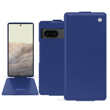 Housse cuir Google Pixel 7 -  - Bleu - Cuir lisse