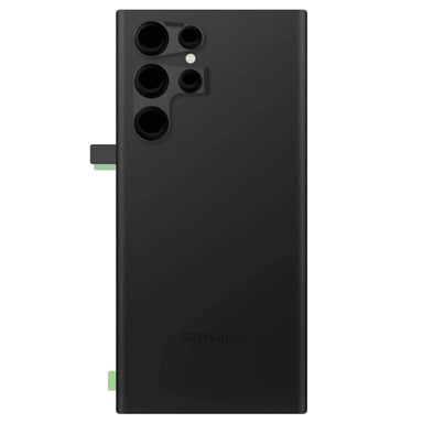 Cubierta de la batería original de Samsung S22 Ultra negro con lente
