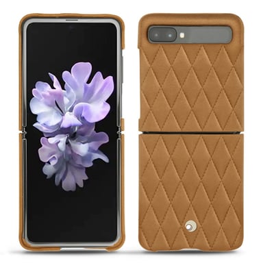 Coque cuir Samsung Galaxy Z Flip -  - Marron - Cuir lisse premium couture
