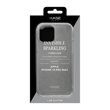 Carcasa híbrida brillante invisible para Apple iPhone 13 Pro Max, Transparente
