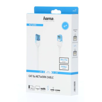 Hama 00200687 câble de réseau Blanc 15 m Cat6a U/UTP (UTP)