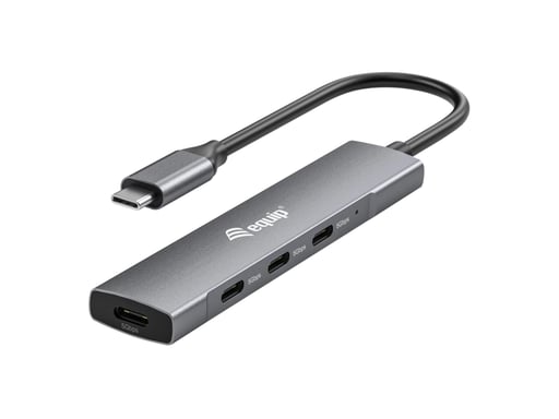 Equip 128963 hub de interfaz USB 3.2 Gen 1 (3.1 Gen 1) Type-C 5000 Mbit/s Negro, Plata