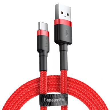 Baseus CATKLF-U09 cable USB 3 m USB A USB C Negro, Rojo
