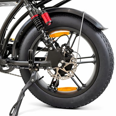 Bicicleta eléctrica PIXAR M9 con suspensión completa y doble batería de 48 V y 35 Ah - color dorado