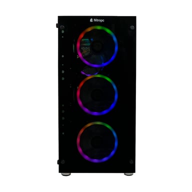 PC Gamer Completo Nitropc Pack Nitro Plus - Intel i9-12900KF, RTX 4070 SUPER 12GB, RAM 32GB, M.2 2TB, Windows 11, WiFi - Schermo 27'' 2K Curvo, Accessori Inclusi