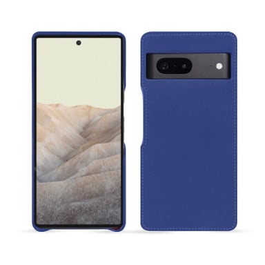 Coque cuir Google Pixel 7 -  - Bleu - Cuir lisse