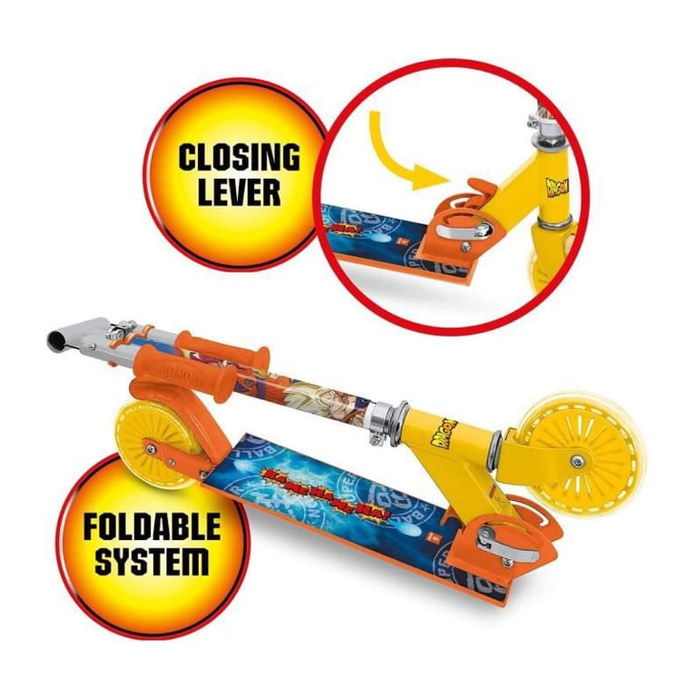 Trottinette 2 Roues MONDO Dragonball – Pliable Aluminium Antidérapant 50kg Max - vue 4