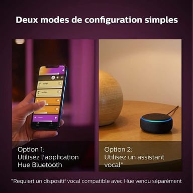 White & Color Ambiance, lampe Bloom, 4eme génération - Blanc, Bluetooth, fonctionne avec Alexa, Google, Homekit