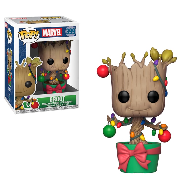 Figurine Funko Pop! Marvel: Holiday Groot avec lumières et ornements - vue 2