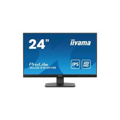 Ecran IIYAMA 23,8'' Noir dalle IPS Ultra mince 16:9 1920x1080 0.5ms 100Hz 250 cd/m2 HDMI Displayport HPs  VESA 100x100 TCO XU2493HS-B6