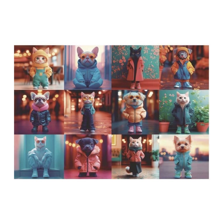 Puzzle EDUCA Animaux à la Mode 200 pièces Activité ludique Développe la concentration - vue 8