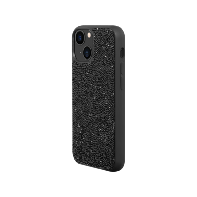 Custodia Bling Strass per Apple iPhone 13 mini, nero notte