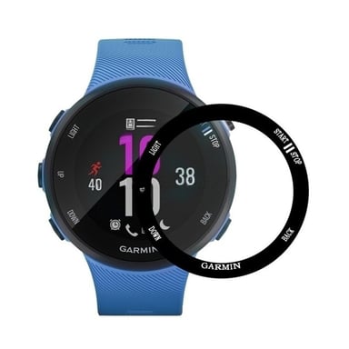Protezione Schermo in Vetro Temperato Compatibile con Garmin Vivoactive 5 - Bordo Nero, Confezione da 2