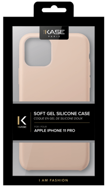 Custodia morbida in silicone gel per Apple iPhone 11 Pro, rosa sabbia