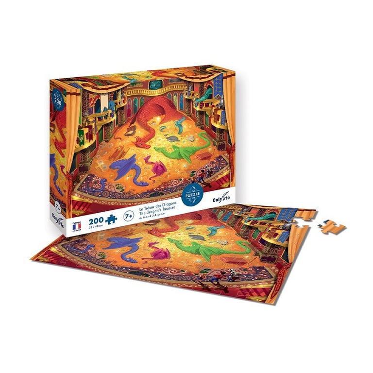 Puzzle 200 pièces Le Trésor des Dragons - Activité Éducative et Amusante - Neuf
