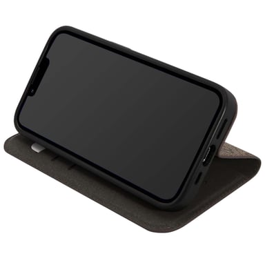 Guess Funda Folio para iPhone 14 Printed 4G Trendy Marrón