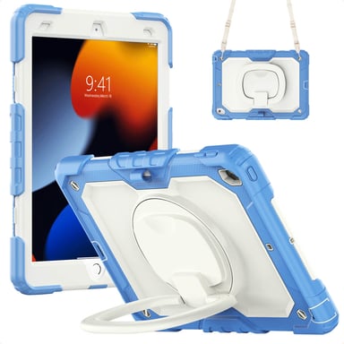 imoshion Coque tablette kidsproof Rugged pour Apple iPad 9 (2021) 10.2 pouces / iPad 8 (2020) 10.2 pouces / iPad 7 (2019) 10.2 pouces - Bleu