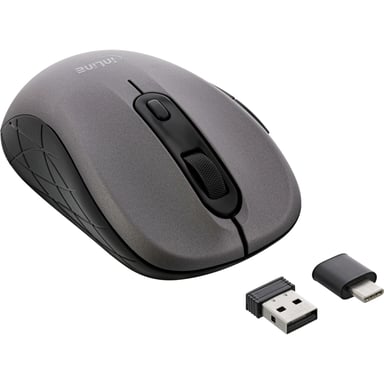 InLine 55363 souris Droitier RF sans fil + Bluetooth Optique 2400 DPI
