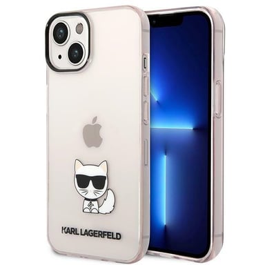 Custodia Karl Lagerfeld per iPhone 14 Plus 6,7'' Rosa Corpo trasparente Choupette