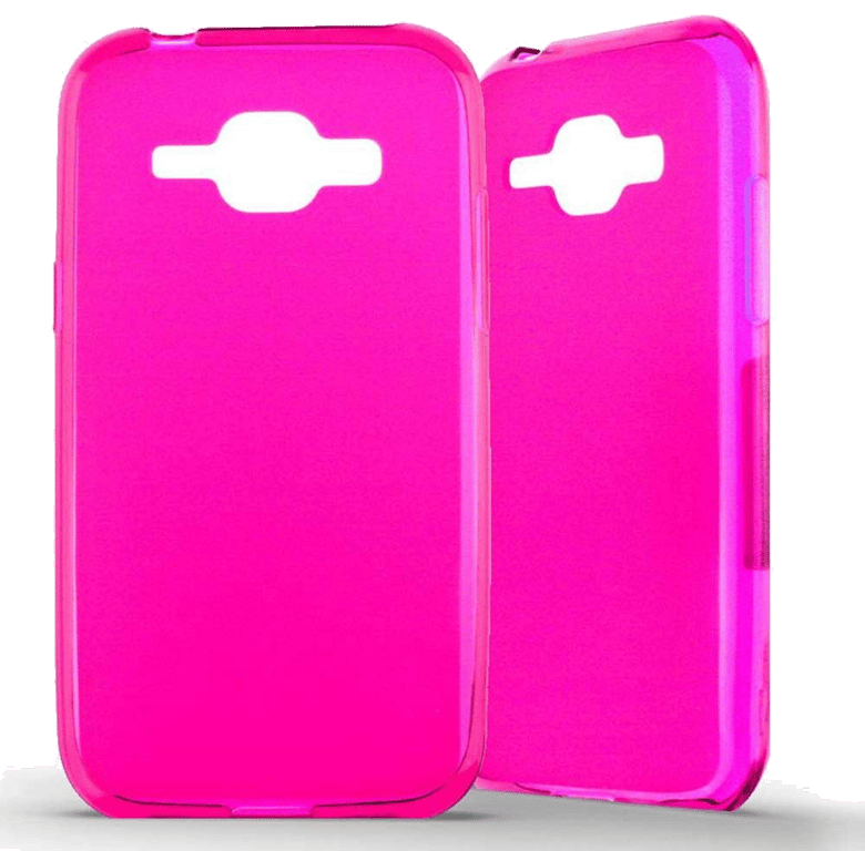 Coque silicone unie compatible Givré Rose Samsung Galaxy J1 2015